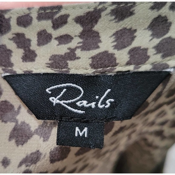 Rails smocked button detail "Karla" olive lynx tunic dress - Picture 9 of 9